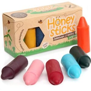 Honeysticks Beeswax Crayons Non-Toxic Safe for Toddlers Handmade Eco-Friendly